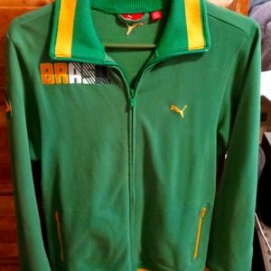 Puma Brasil green zip up